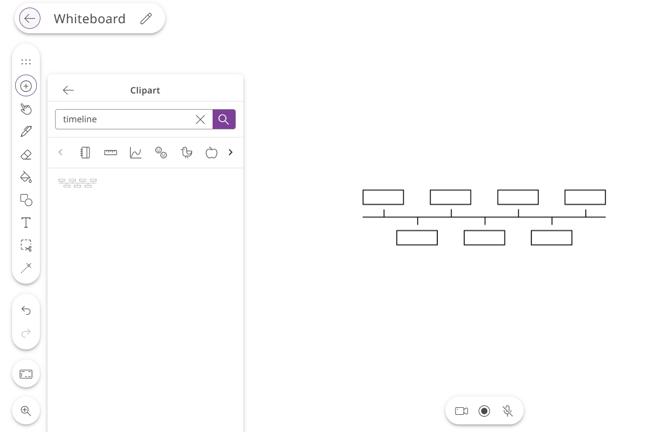 image showing how to create a timeline chart with Explain Everything software