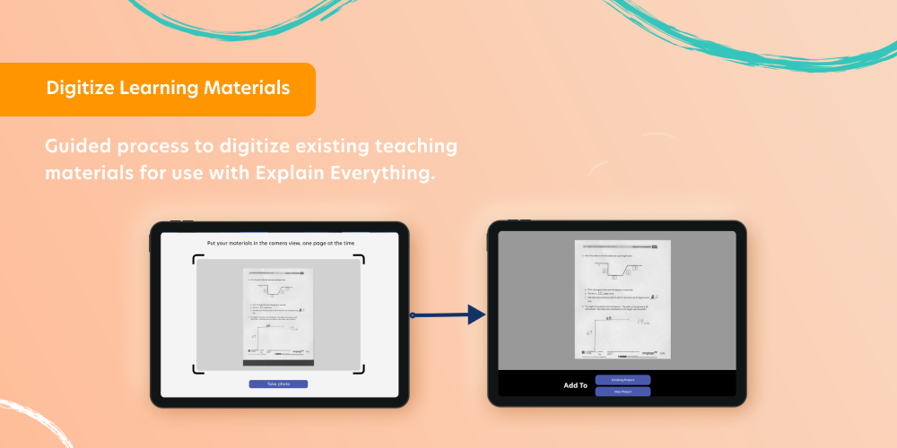 digitizing print materials with Explain Everything
