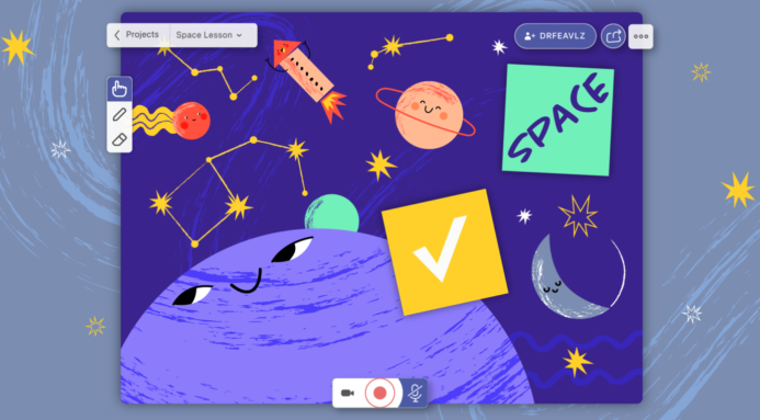 online whiteboard for a teacher